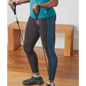 Black/Teal Roama Faith Full Length Sculpt Leggings Rj005 Women's   Size 12   Roama Faith Full Length Sculpt Leggings Rj005 Moshulu - 12