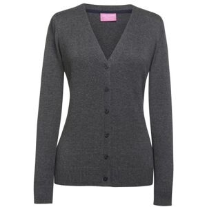 Brook Taverner 2309 Augusta Ladies V-Neck Cardigan M  Charcoal Grey