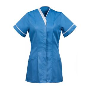 Harveys 635 Women's Zip Fasten V-Neck Tunic 12 Hospital Blue