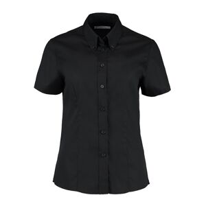 Kustom Kit KK701 Short Sleeve Oxford Blouse 10 Black