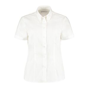 Kustom Kit KK701 Short Sleeve Oxford Blouse 8 White