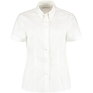 Kustom Kit KK701 Short Sleeve Oxford Blouse 10 White