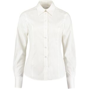 Kustom Kit KK702 Tailored Fit Long Sleeve Oxford Blouse 6  White