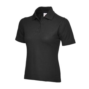 Uneek UC106 Ladies Short Sleeve Polo Shirt M  Black