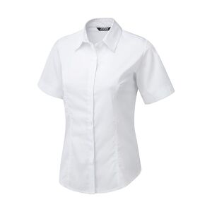 Vortex Designs Vortex Zoe Ladies Short Sleeve Blouse 10  White