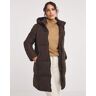 Chocolate Mid Padded Coat Chocolate 22 female