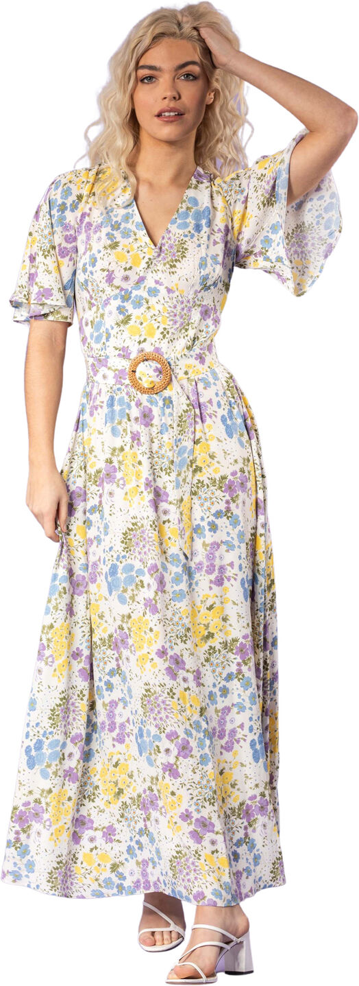 Dusk Floral Belted Maxi Dress