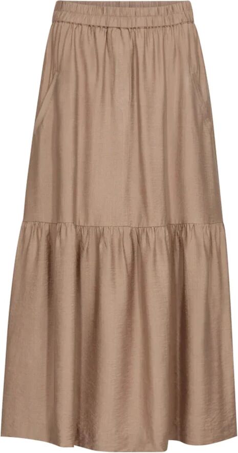 Co'Couture , Gypsy Skirt with Flounce Detail ,Beige female, Sizes: L, M, S, XS