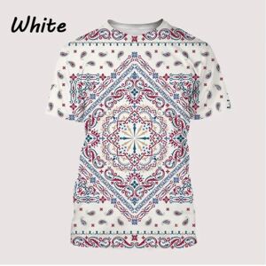 New 3D Print Causal Clothing Bandana Pattern Fashion Men Women T-shirt Plus Size Size S-7XL 006