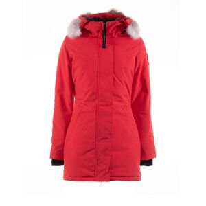Canada Goose Parka With Logo On The Sleeve - RED - female - Size: Extra Small