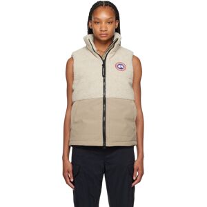 Canada Goose Beige Elora Down Vest  - 1684 Light Tan/ Tan - Size: Large - Gender: female