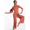 Balera Performance Dance Leotards - Curved Illusion Neck Jumpsuit - SIENNA - Extra Large Adult - 15278