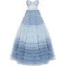 Milla Light Blue Strapless Frill-Layered Fluffy Dress XXS womens