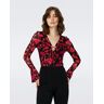 DVF - Lyric Mesh Bodysuit by Diane Von Furstenberg In Size: XXS