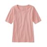 Women's L.L.Bean Jewelneck Tee, Elbow-Sleeve Creamy Apricot 3X, Cotton