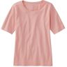 Women's L.L.Bean Jewelneck Tee, Elbow-Sleeve Creamy Apricot Small, Cotton