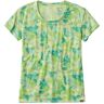 Women's Streamside Tee, Short-Sleeve Open Crewneck Print Citrus Green Camo Small, Polyester Blend L.L.Bean