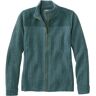 Women's Commando Sweater, Full-Zip Soft Spruce Heather Extra Small, Wool Merino L.L.Bean