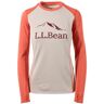 Women's L.L.Bean Heavyweight Base Layer - Long Underwear Crew, Long Sleeve Graphic Burnt Sienna Medium, Synthetic/Plastic