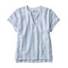 Women's Cloud Gauze Shirt, Short-Sleeve Sea Salt Stripe Small, Cotton L.L.Bean