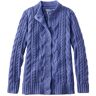 Women's Double L Cable Sweater, Button-Front Cardigan Sweater Larkspur Large, Cotton/Cotton Yarns L.L.Bean