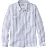 Women's Cloud Gauze Shirt, Long-Sleeve Sea Salt Stripe Extra Large, Cotton L.L.Bean