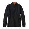 Women's Maine Guide Mock Crew Sweater Black Large, Wool Lambswool L.L.Bean