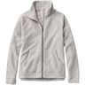 Women's Heritage Marled Fleece, Zip Cardigan Sweater Gray Heather Large, Polyester Cotton Polyester L.L.Bean