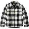 Women's Maine Guide Zip Front Jac-Shirt with Primaloft, Plaid Coal Buffalo Large, Wool Blend/Nylon L.L.Bean