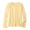 Women's Pima Cotton Tee, Long-Sleeve Crewneck Butter Extra Small L.L.Bean