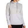 Adidas Women's Team Issue Pullover Hoodie in Grey/White (FQ0136)   Size Large   HerRoom.com