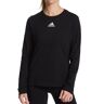Adidas Women's BOS Amplifier Cotton Long Sleeve Crew Neck Tee in Black (HE7286)   Size Medium   HerRoom.com