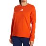 Adidas Women's BOS Amplifier Cotton Long Sleeve Crew Neck Tee in Collegiate Orange (HE7286)   Size Small   HerRoom.com