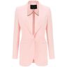 HEBE STUDIO single-breasted blazer in linen  - Pink - female - Size: 42
