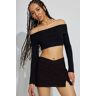 Garage That's Hot Mini V Waist Skort Jet Black XL Women