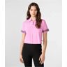 Karl Lagerfeld Paris   Women's Cropped Logo Polo Shirt   Cyclamen Pink   Size Medium  - Cyclamen Pink - Size: Medium