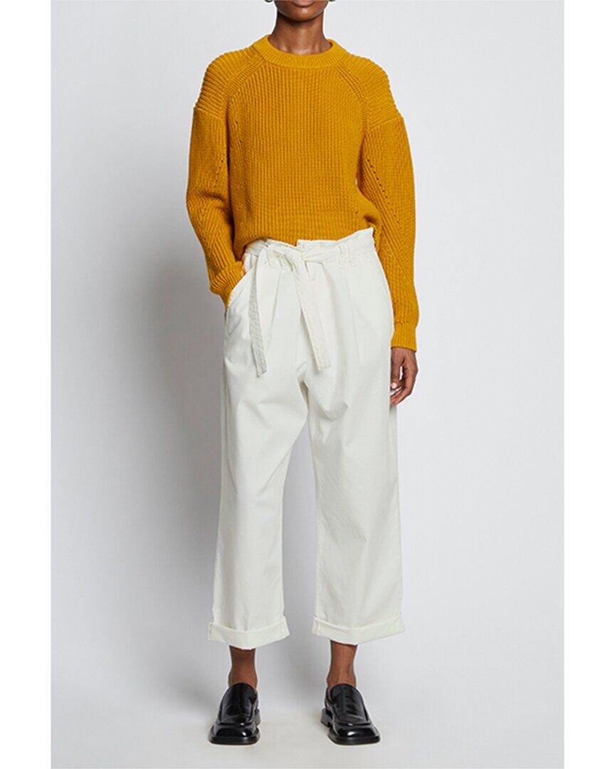 Proenza Schouler White Label Twill Belted Pant White 6