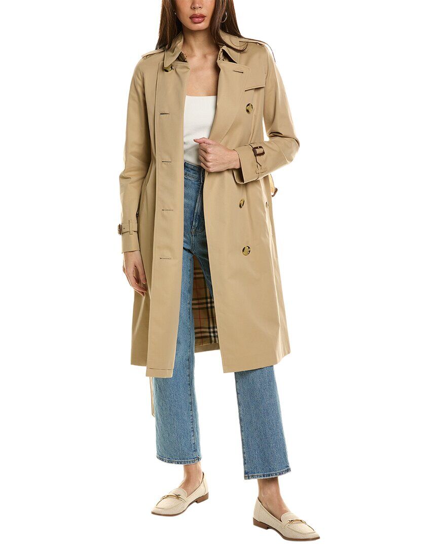 Burberry Double Breasted Trench Coat Beige 4