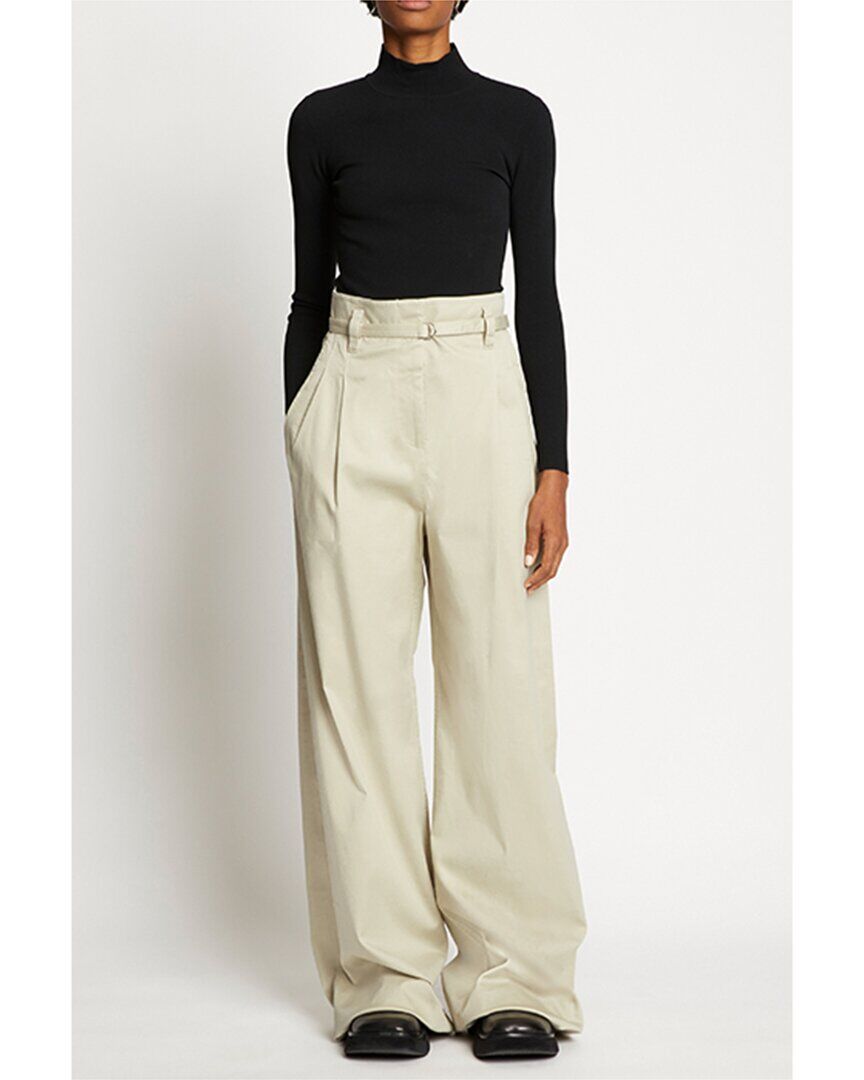 Proenza Schouler White Label Twill Wide Leg Pant White 0