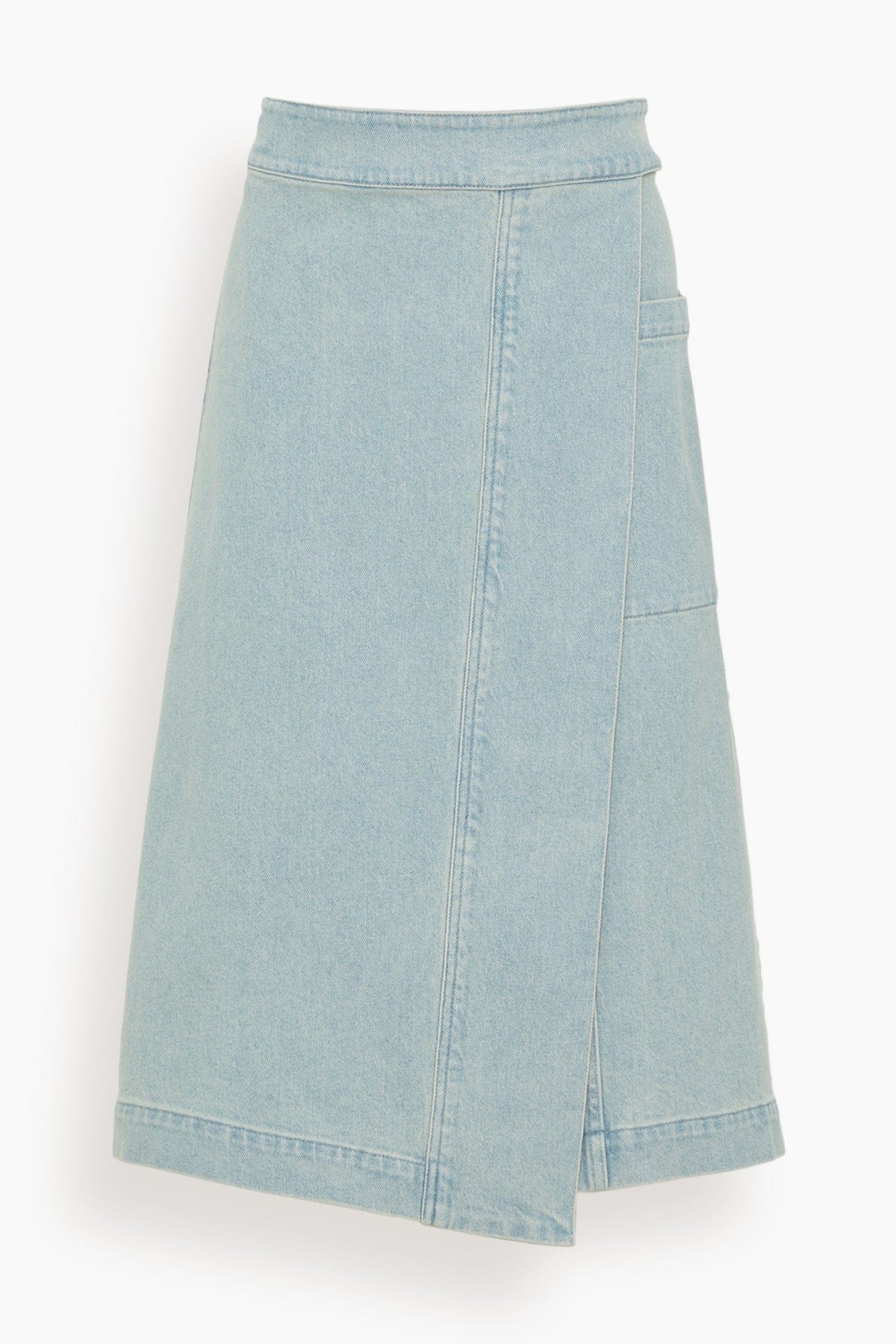 Proenza Schouler White Label Iris Wrap Skirt in Grey Indigo - Blue - Size: 2