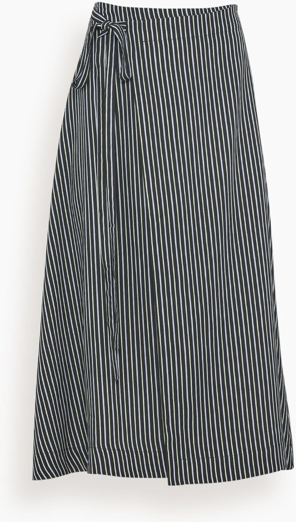 Proenza Schouler White Label Georgie Skirt in Striped Black/Pistachio Multi - Black - Size: 8