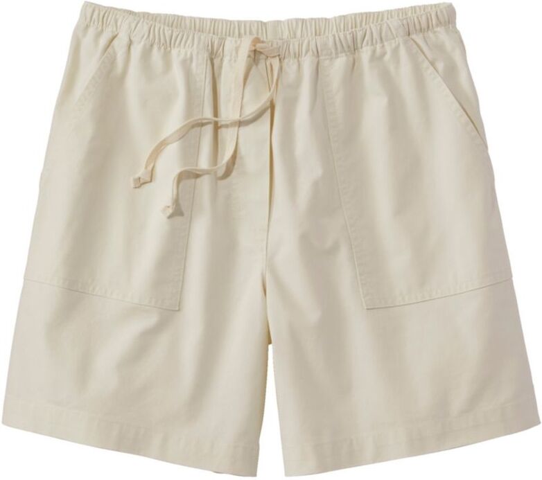 Women's Sunwashed Canvas Shorts Antique White Medium, Cotton L.L.Bean