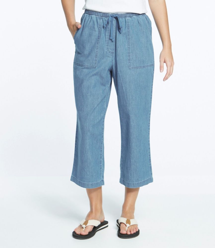 Women's Sunwashed Jeans, Denim Straight-Leg Crop Medium Wash Extra Small, Cotton L.L.Bean