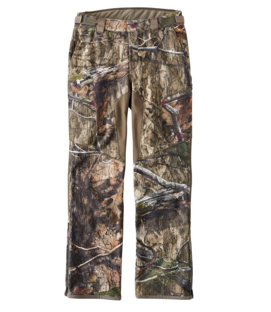 Women's Ridge Runner Soft-Shell Hunting Pants, High-Rise Camo Mossy Oak Country DNA Small, Synthetic Polyester L.L.Bean
