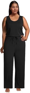 Lands' End Plus Size Lands' End Sleeveless Lounge Jumpsuit, Women's, Size: 2XL, Black