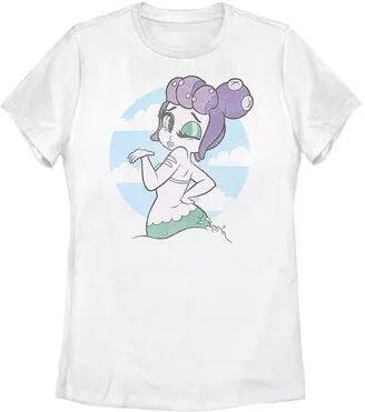 Licensed Character Juniors' Cuphead Cala Maria Yoo Hoo Wink Tee, Women's, Size: Medium, White