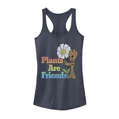 Marvel Juniors' Marvel Groot Plants Are Friends Floral Tank Top, Girl's, Size: Medium, Purple