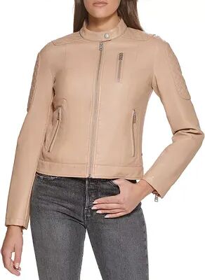 Levi's Women's Levi's Classic Racer Faux-Leather Jacket, Size: XL, Med Beige