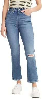 Levi's Women's Levi's High-Rise Straight Ankle Jeans, Size: 27(US 4)Medium, Light Blue