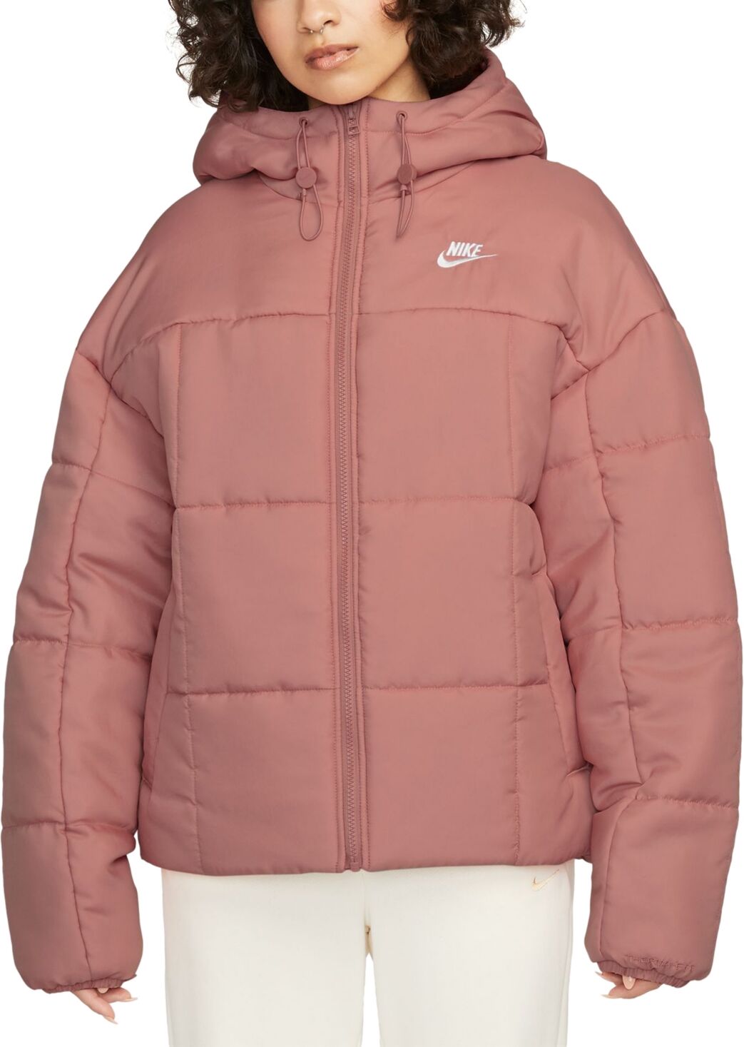 Nike Sportswear Women's Therma-fit Essentials Puffer Jacket - Red Stardust/white